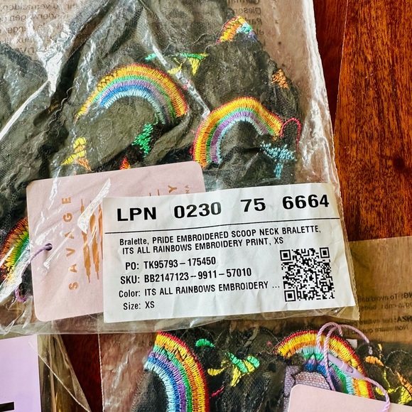 Savage X Fenty Pride Capsule Collection Bralette String Bikini & Thigh High Set - Picture 14 of 17